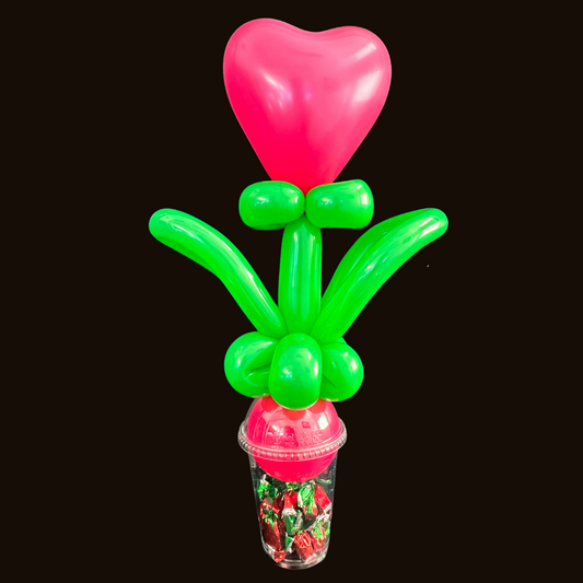 Heart Flower Balloon Candy Cup