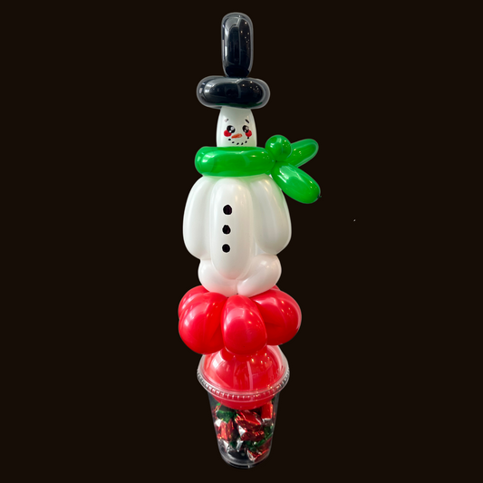 Snowman Balloon Candy Cup