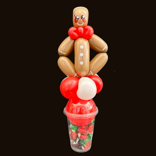 Ginger Bread Man Balloon Candy Cup