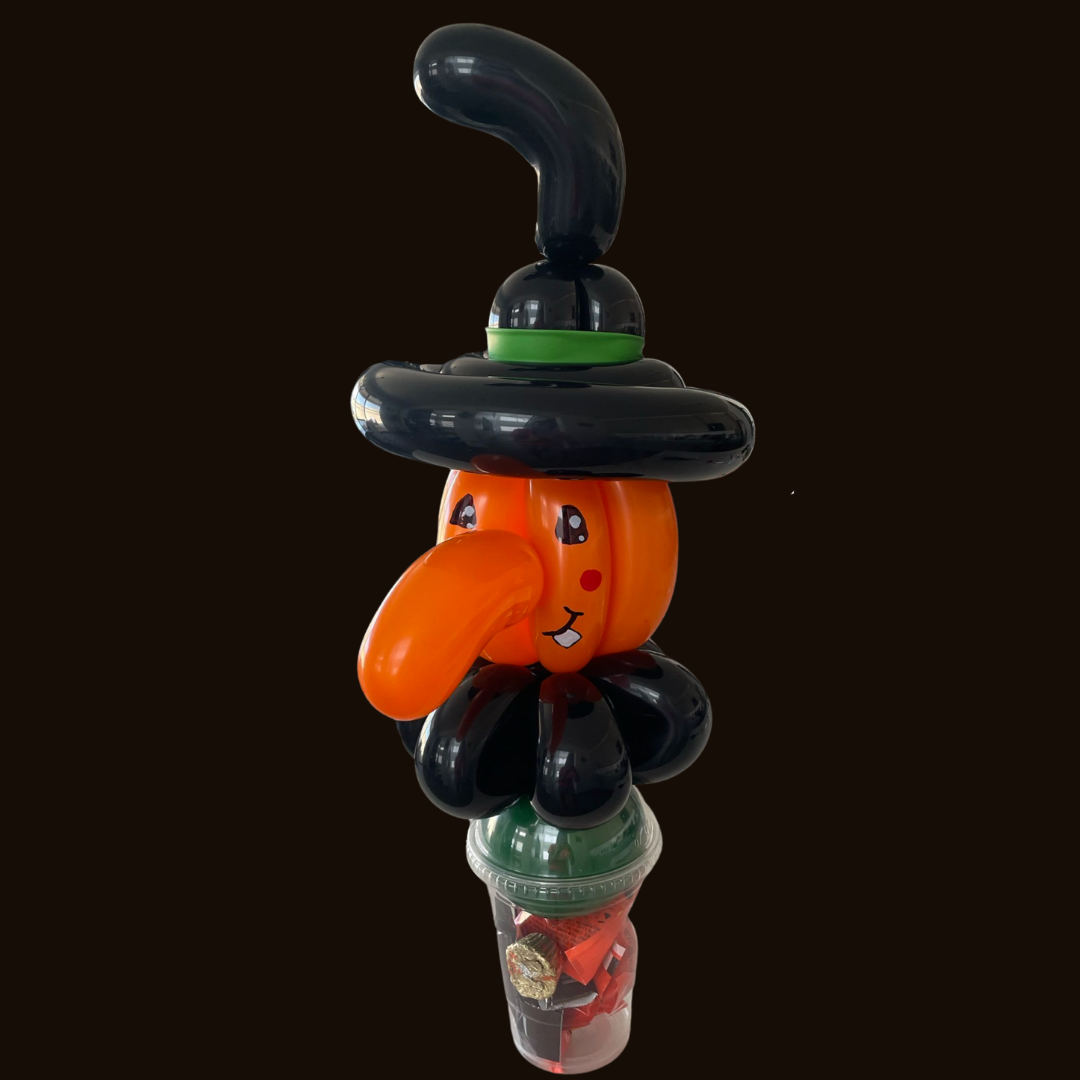 Pumpkin Witch Balloon Candy Cup