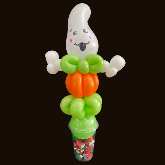 Ghost Pumpkin Balloon Candy Cup