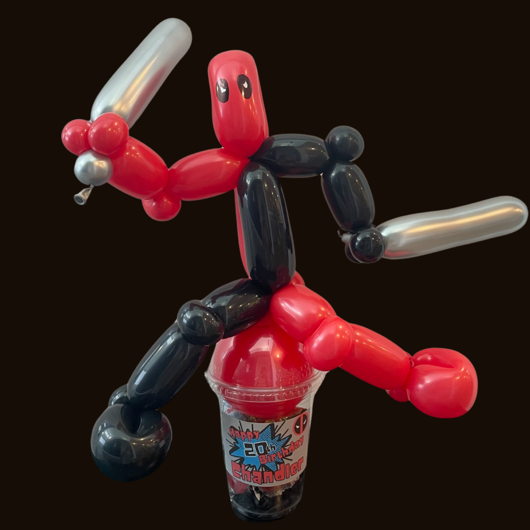 Dead Pool Inspired Balloon Candy Cup