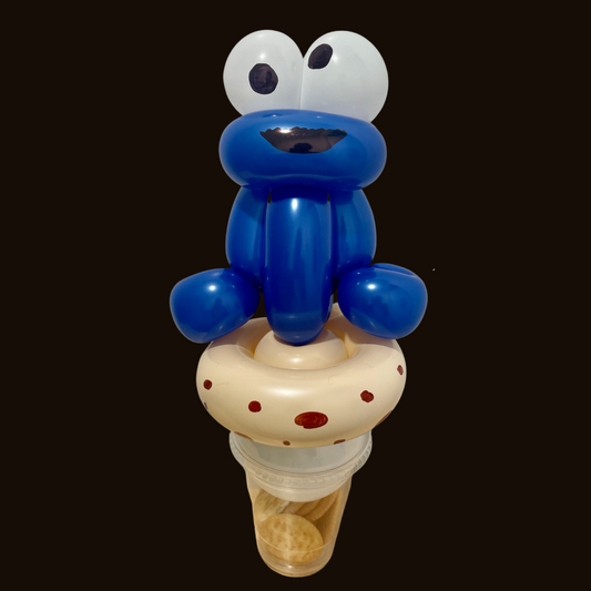 Cookie Monster Inspired Balloon Candy Cup