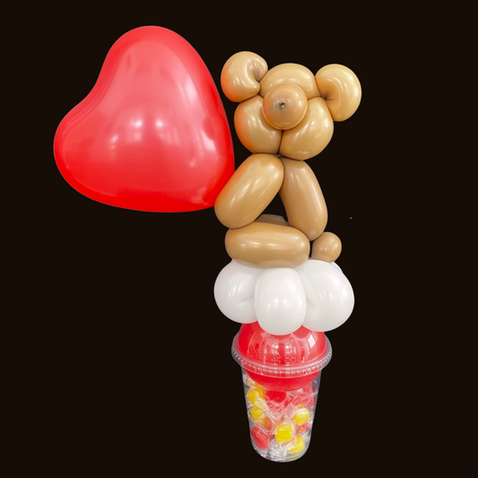 Bear Heart Balloon Candy Cup