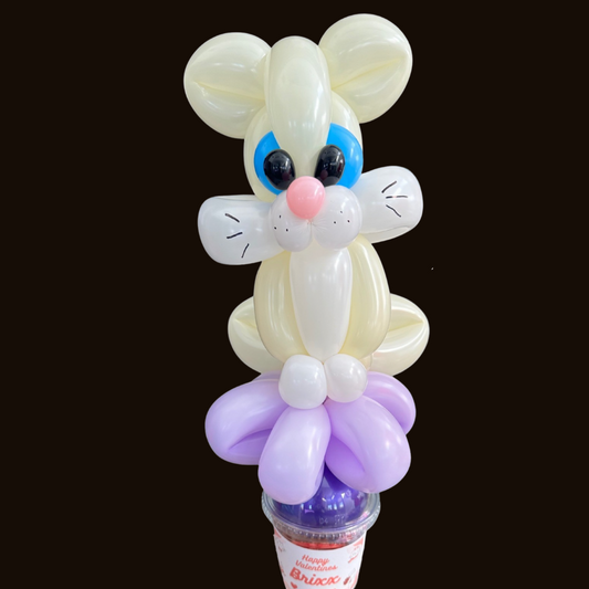 White Cat Balloon Candy Cup