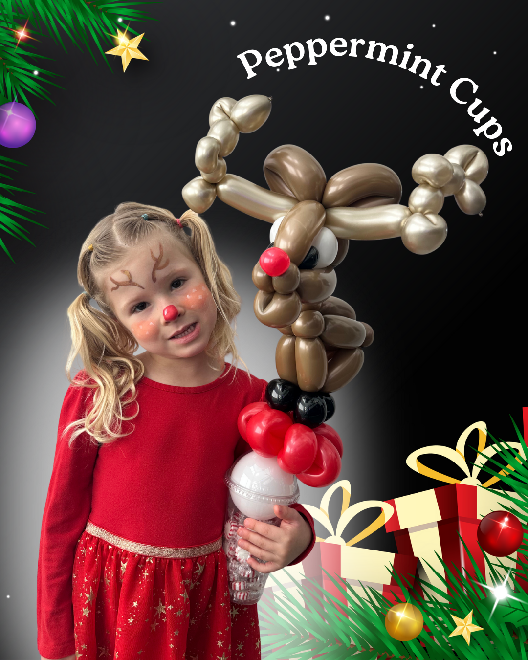 Rudolph Balloon Candy Cup