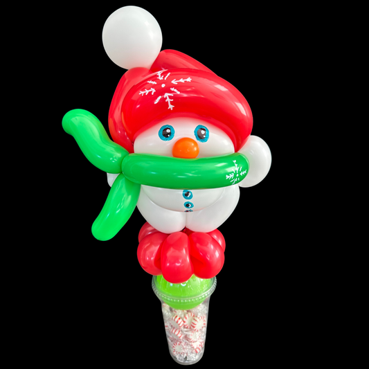 Snowman Balloon Candy Cup