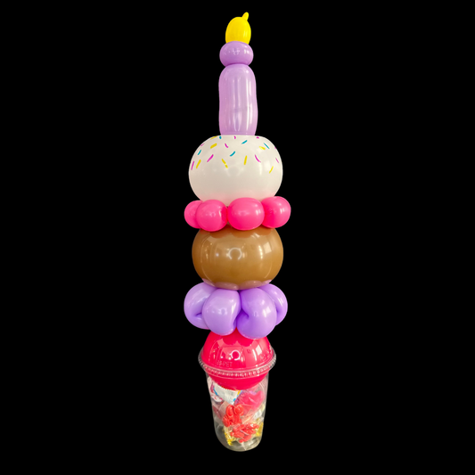 Birthday Cake Balloon Candy Cup